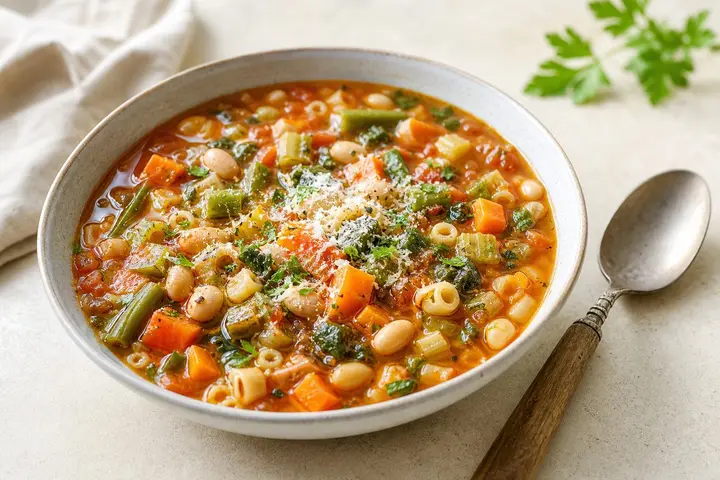 Minestrone: italijanska zelenjavna juha v 40 minutah