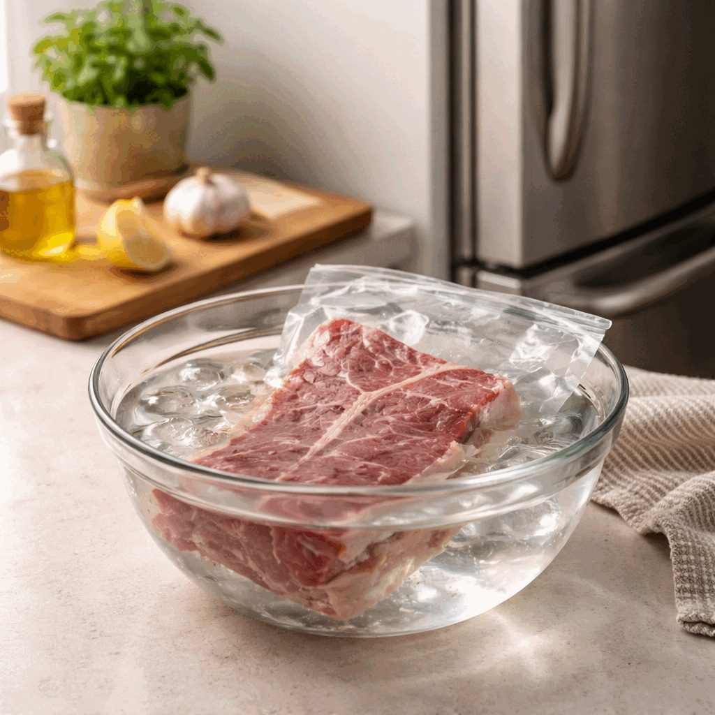 Kako pravilno odmrzniti meso čez noč in na hitro, brez tveganja in brez suhega zrezka