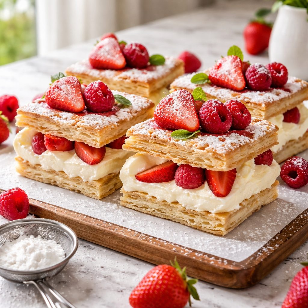 Recept za sadno kremno rezino, ki ostane čvrsta, sočna in lepo rezljiva
