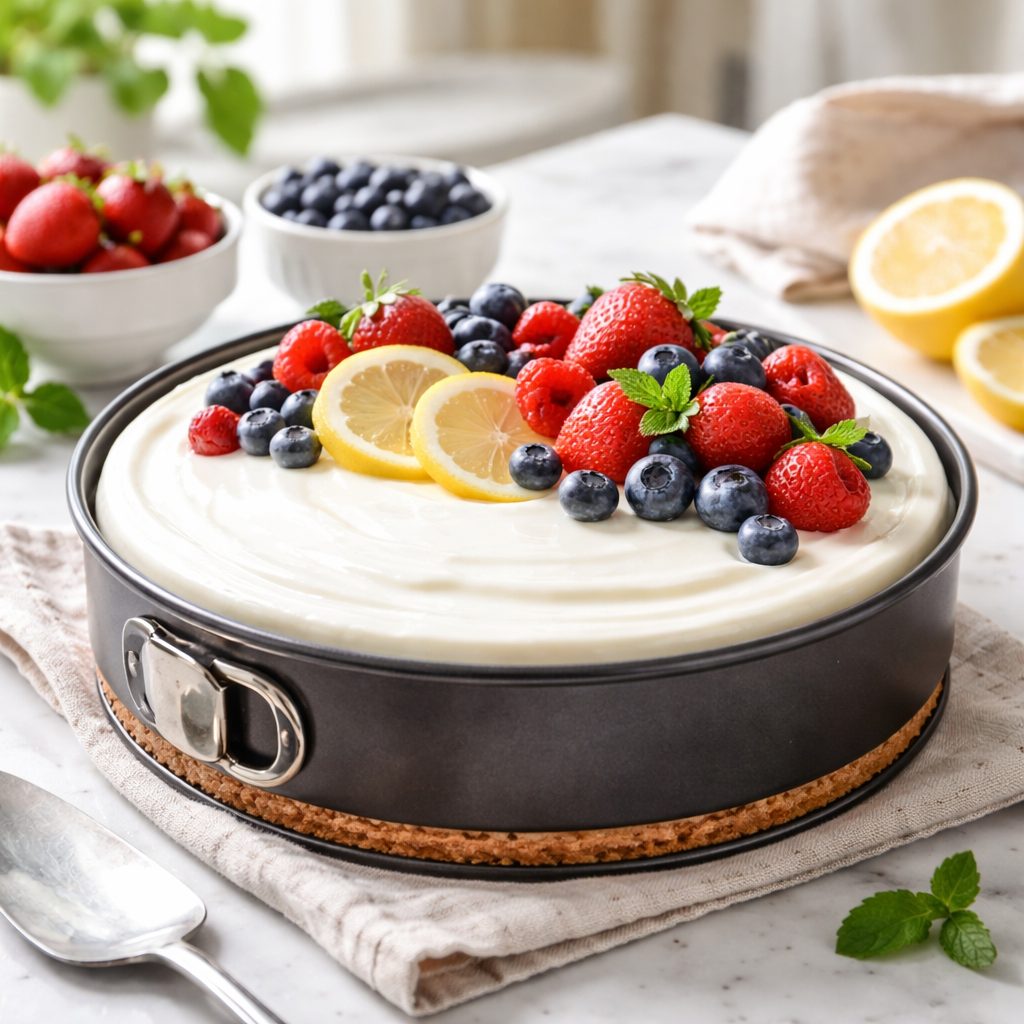 Recept za jogurtovo torto brez peke, ki se res strdi in ostane lahka