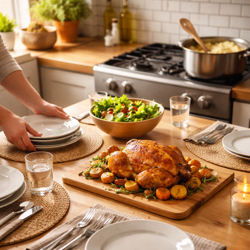 Kako skuhati kosilo za celo družino brez stresa, tudi ko je v kuhinji gneča