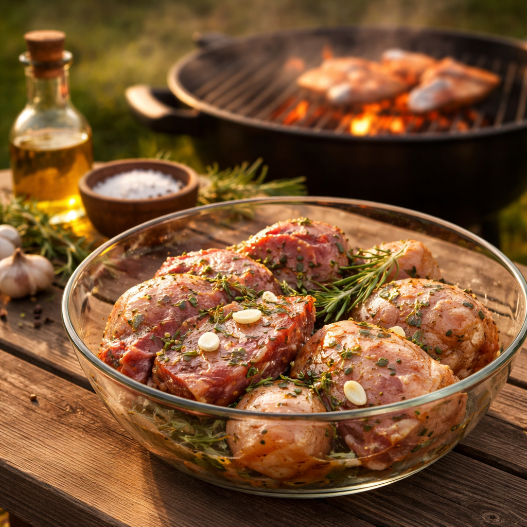 Kako marinirati meso za žar, da ostane sočno in dobi pravo skorjico