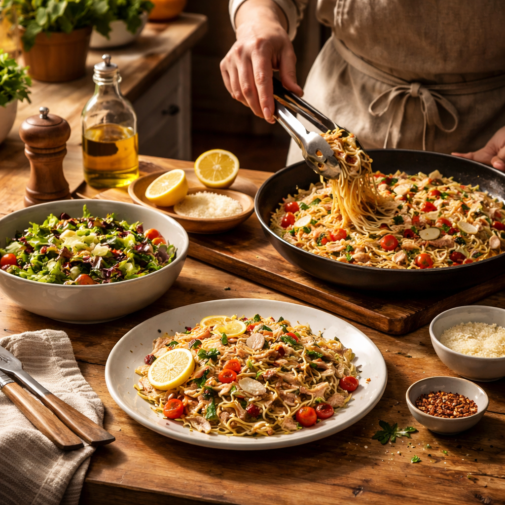 Najboljši recepti za hitro večerjo 2026, ko zmanjka časa, ne pa tudi apetita